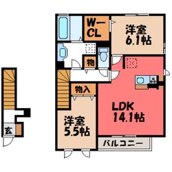 カーサ ポルディアの物件間取画像